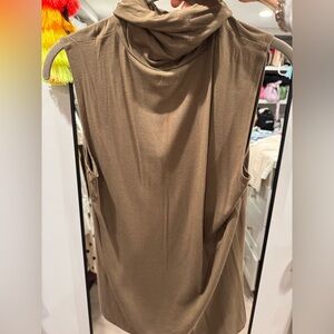 L'AGENCE Olive Green Mockneck Camisole Top never worn
